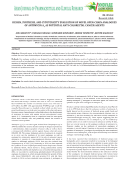 design, synthesis, and cytotoxicity evaluation of novel open
