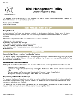 CAT Risk Management Policy