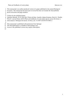 plant-soil feedbacks of exotic plants