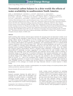 Terrestrial carbon balance in a drier world: the effects of water