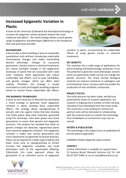 Increased Epigenetic Variation in Plants
