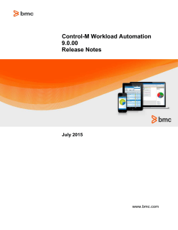 Control-M Workload Automation 9.0.00 Release Notes