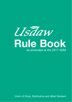Usdaw Rule Book 2017