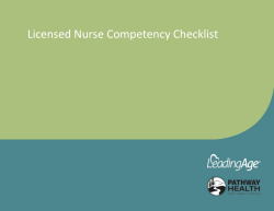 Licensed Nurse Competency Checklist Name