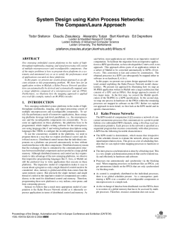 System design using Kahn process networks: the