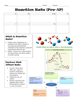 Reaction Rate Packet