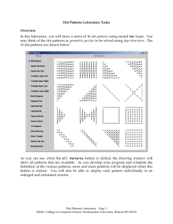 Dot Patterns Laboratory Description
