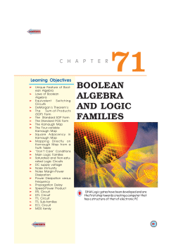 BOOLEAN ALGEBRA AND LOGIC FAMILIES