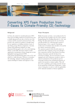 Converting XPS Foam Production from F-Gases to Climate
