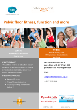 Pelvic floor fitness, function and more
