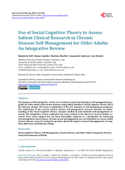 Use of Social Cognitive Theory to Assess Salient Clinical Research