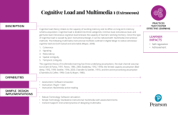 Cognitive Load and Multimedia 1 (Extraneous)