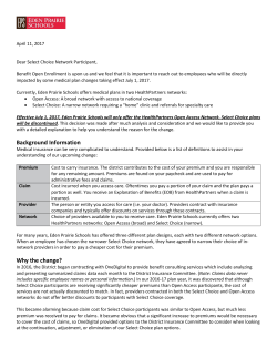 Select Choice Participant Letter