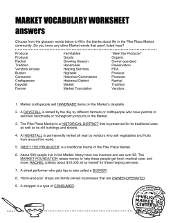 MARKET VOCABULARY WORKSHEET answers