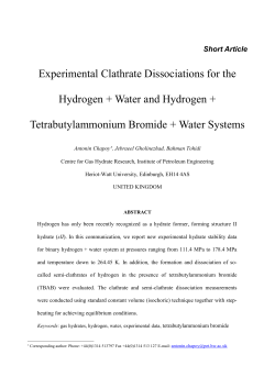 Experimental Clathrate Dissociations for Hydrogen