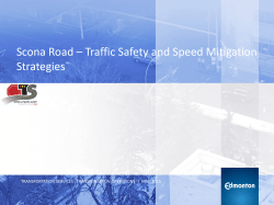 Scona Road Traffic Safety and Speed Mitigiation Strategies