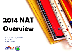 The Performance of Grade III Pupils in the National - DepEd