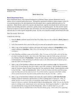 Bowls Department Stores, with corporate headquarters in Portland