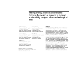 Making energy practices accountable: Framing the