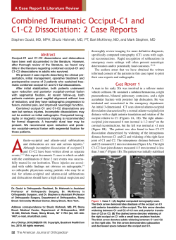 Combined Traumatic Occiput-C1 and C1