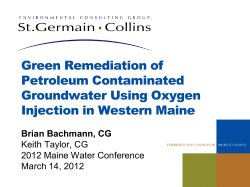 Green Remediation of Petroleum Contaminated Groundwater Using