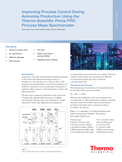 Improving Process Control During Ammonia Production Using the