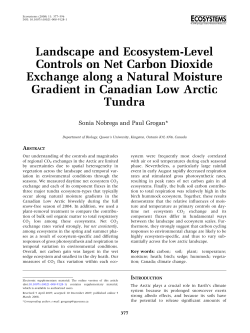 Landscape and Ecosystem-Level Controls on Net Carbon