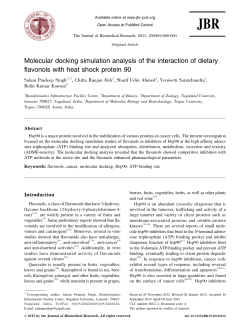 Molecular docking simulation analysis of the interaction of dietary