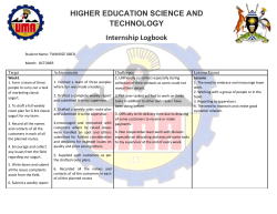 HIGHER EDUCATION SCIENCE AND TECHNOLOGY Internship