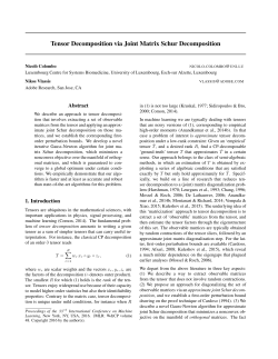 Tensor Decomposition via Joint Matrix Schur Decomposition