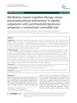 Mindfulness-based cognitive therapy versus