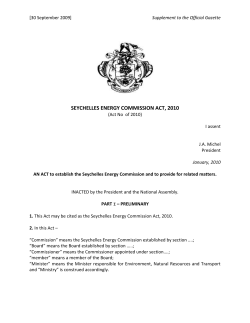 The Seychelles Energy Commission Act 2009