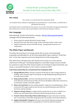 Ireland Needs an Energy Revolution Friends of the Earth Action