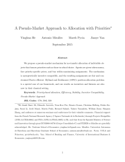 A Pseudo-Market Approach to Allocation with Priorities