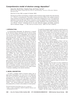 Comprehensive model of electron energy deposition - X