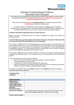 nca request - Worcestershire Formulary
