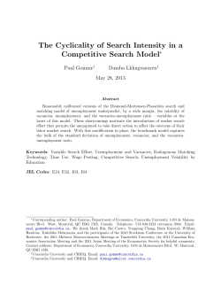 The Cyclicality of Search Intensity in a Competitive