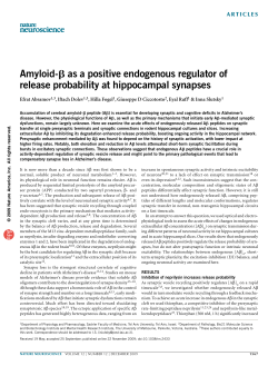 Amyloid-Я as a positive endogenous regulator of release probability