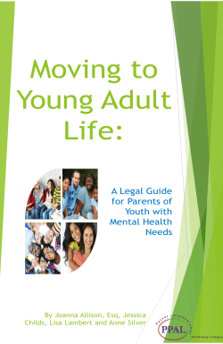 Moving to Young Adult Life - Parent/Professional Advocacy League
