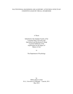 inattentional blindness and auditory