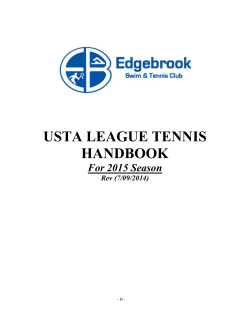 Edgebrook USTA League Handbook