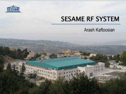 SESAME RF System - 13th ESLS-RF Meeting 2009