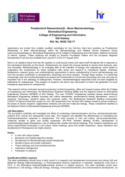 NUIG 102-17 PDRx2 Bone Mechanobiology