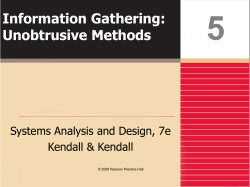 Information Gathering: Unobtrusive Methods