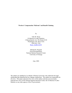 This section presents a model of workers` compensation