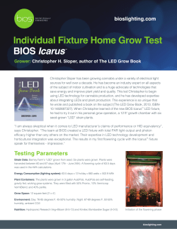 Individual Fixture Home Grow Test BIOS Icarus