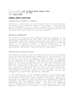 Facility Name: City of Akron-Water Supply Plant