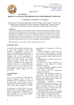 breast cancers after irradiation for Hodgkin`s disease