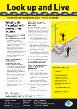 Fact Sheet - What to do if contact with powerlines occurs Thursday
