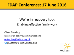 Adfam*s Outcomes Project